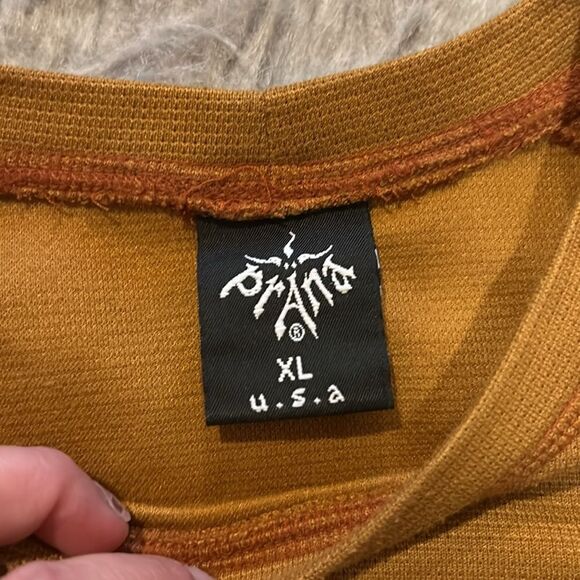 Prana vintage men’s yellow and orange tshirt size xl - Picture 2 of 4